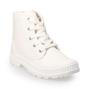 SO Dragonfruit Lace up Ankle Boots in White